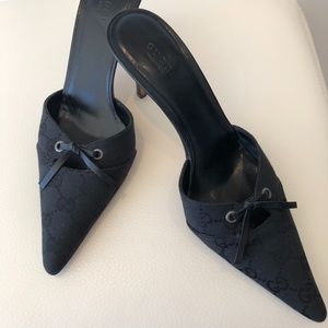 Gucci Pointy Heeled Mules 8 1/2 B